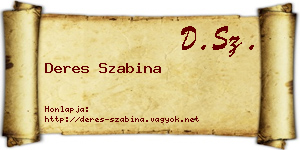Deres Szabina névjegykártya
