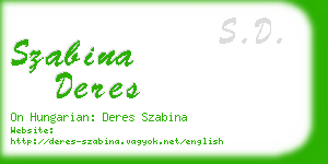 szabina deres business card